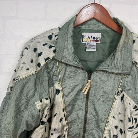 CA Sport Vintage Track suit Womens size Small Large Nylon Windbreaker suit - Picture 3 of 16